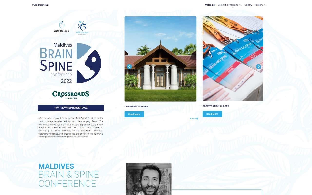 Brain & Spine conference 2022 website — screenshot 2 of 3