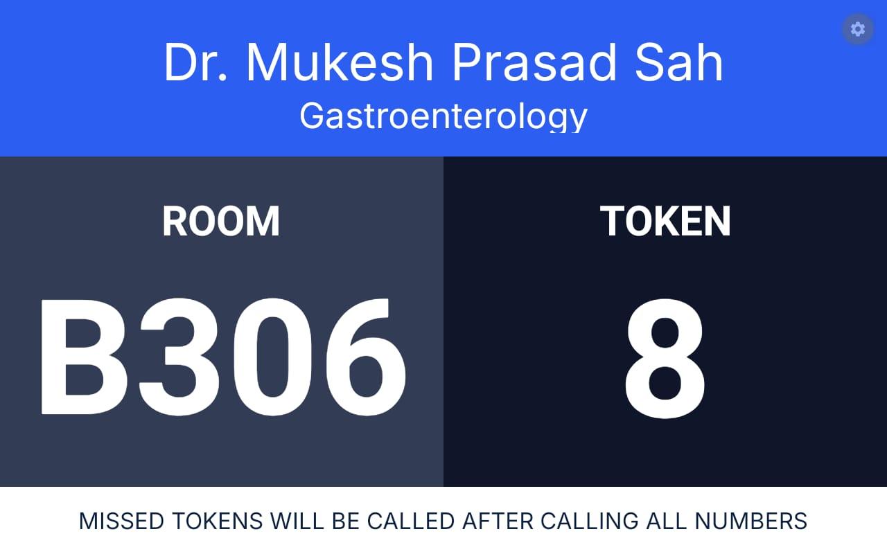 ADK Hospital doctors room token display — screenshot 1 of 4